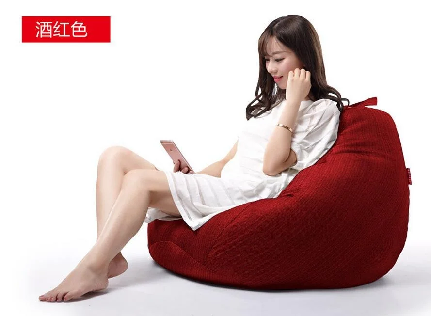 Cover only No Filler- 90cm x 80cm or 36inch x 32inch Medium size indoor bean bag, living room beanbag sofa furniture,lattic sit