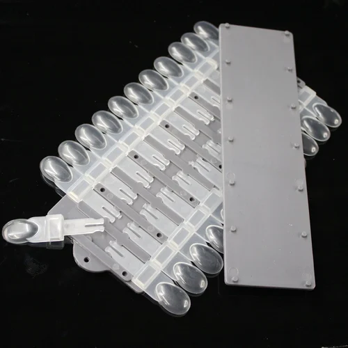 

Free Shipping 2pcs x 24colors False Nail Art Board Tips Polish Detachable Display Practice clear color perfect for nails