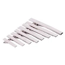 20 pçs grampos de cabelo ródio 24-97mm único pino de cabelo jacaré dentes ajuste em branco acessórios para fazer jóias diy grampo de cabelo