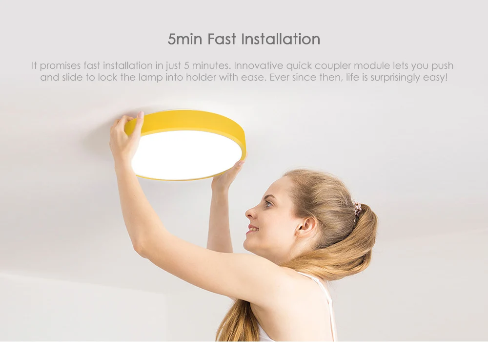 Yeelight Смарт-приложение пульт дистанционного управления светодиодный потолочный светильник для спальни освещение для сотового телефона Mijia или Bluetooth