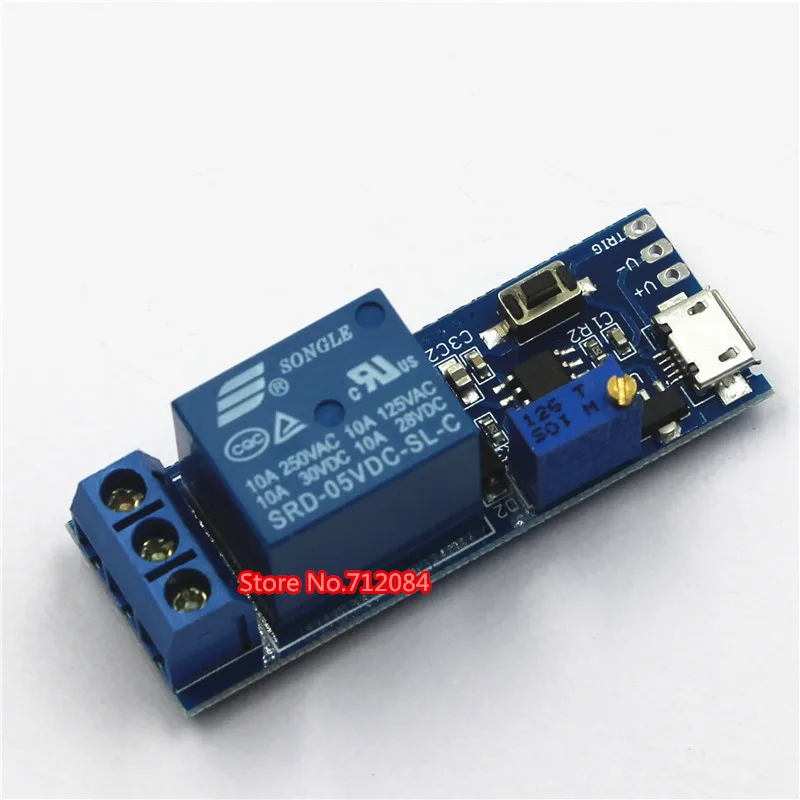 

Trigger Delay Timer Relay Conduction Relay Module Time Delay Switch Wide voltage 5V-30V
