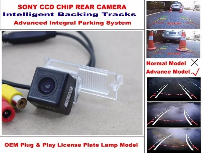 For Peugeot 308  408  508  3008 2012~2014 Smart Tracks Chip Camera  HD CCD Intelligent Dynamic Parking Car Rear View Camera (3)