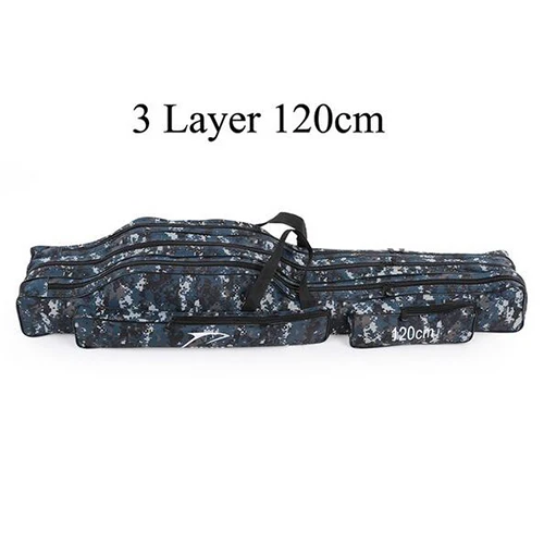 FDDL сумка для удочки, сумка для хранения рыболовной катушки 110 см/120 см/130 см/150 см - Цвет: 3 Layer 120cm Blue