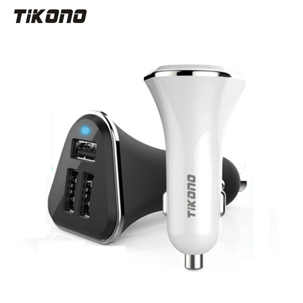 Универсальное автомобильное зарядное устройство Tikono 5 В 2 А 3 порта USB адаптер для