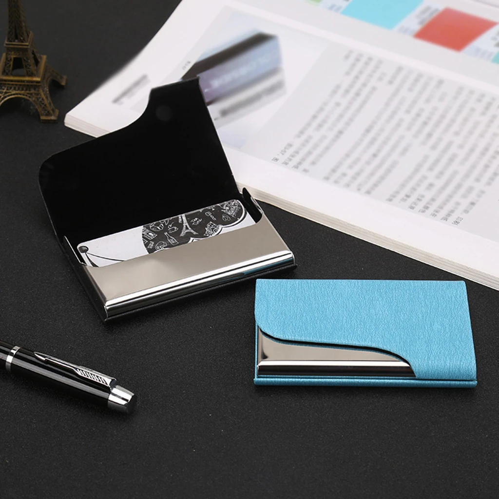 Aelicy нержавеющая сталь откидная крышка Бизнес Card Case для мужчин женщин Элитный