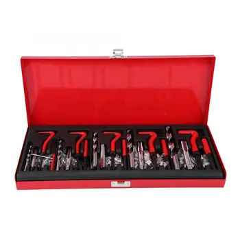 

131Pcs Thread Repair Tool Kit M5/M6/M8/M10/M12 Tap Twist Drill Bits Insert Set Steel Thread Repair Drill M5, M6, M8, M10, M12