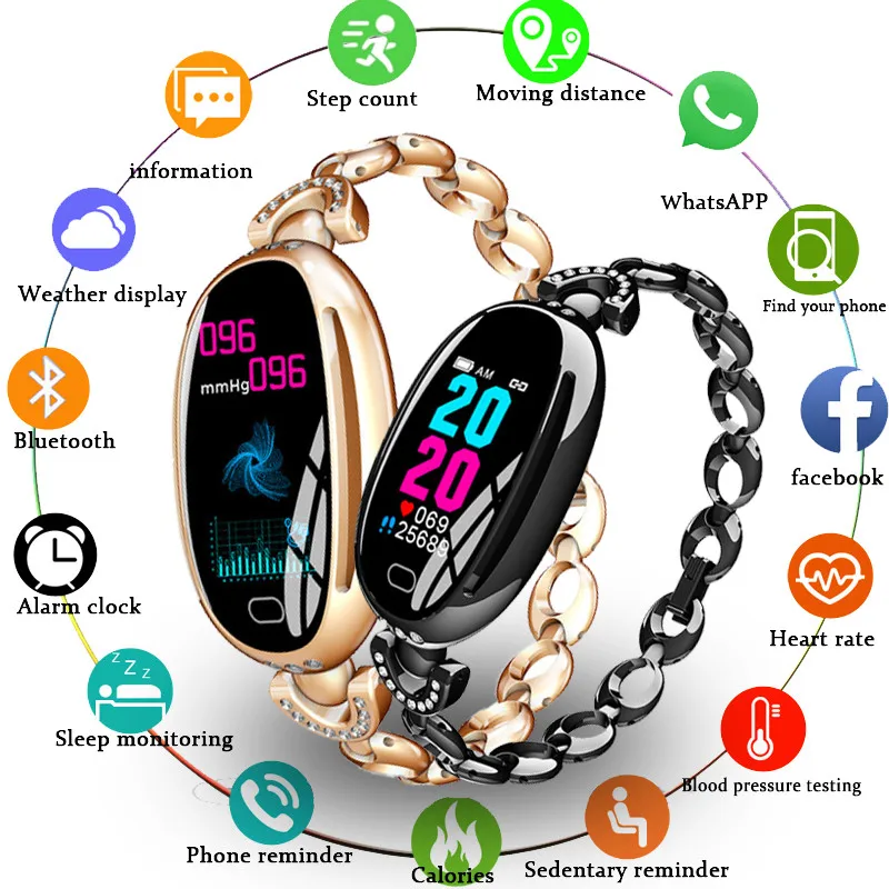 

BENYAR Women Smart Watches Waterproof Fitness Sports Wrist Watch Heart Rate Monitor Smart Wristband Smartwatch For IOS Android