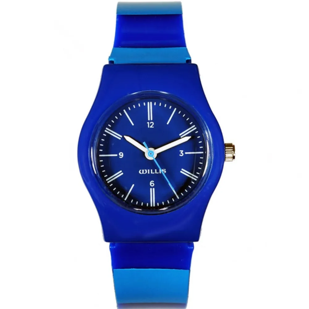 

WILLIS Fashion Watch Women Stripe Silicone Watchbands Bracelets Watches Students Boys Girls Sport Quartz Wristwatches NATATE