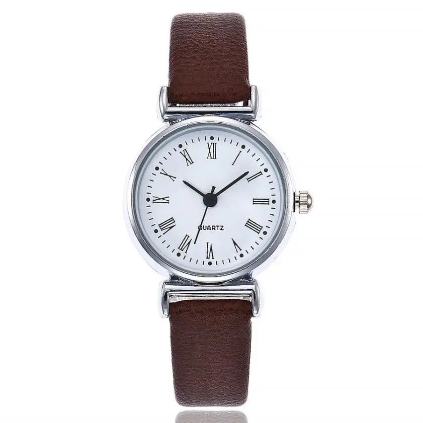 Koop #5001 Leisure Mode Vrouw Horloge vansvar vrouwen Casual Quartz Lederen Band Newv Band Horloge Analoog Polshorloge