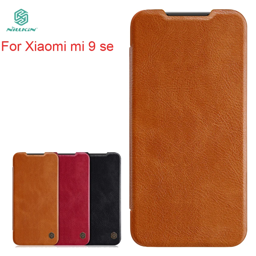 

For Xiaomi mi 9 se Case Cover NILLKIN PU Leather Flip Case For Xiaomi mi 9 se Cover High Quality Phone Case For Xiaomi mi 9 se