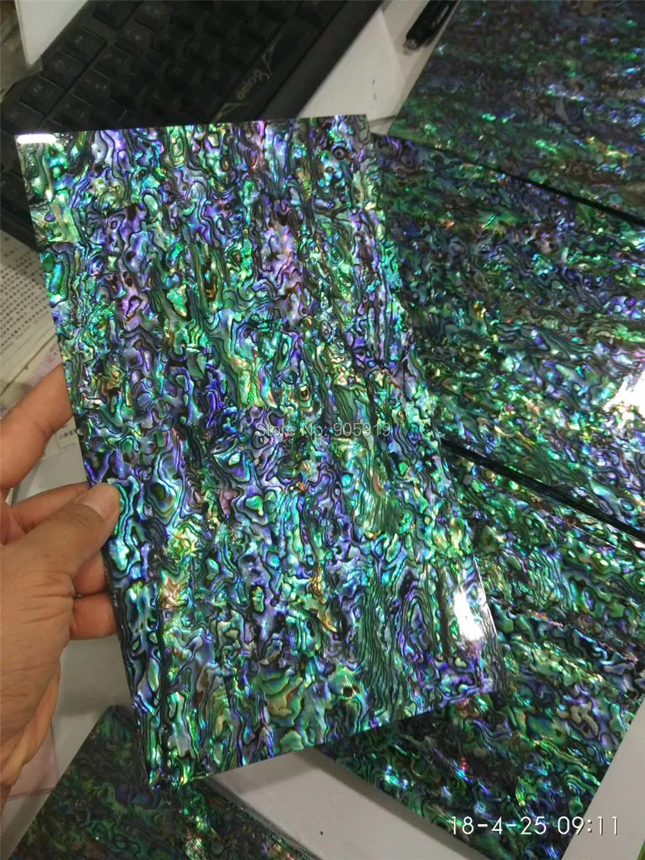 

AAA grade abalone paua shell laminate with black back for musical instrument and furniture inlay 20pcs/lot