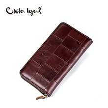 Cobbler Legende Marke Designer Casual Frauen Aus Echtem Leder Lange Brieftasche Für Damen Münze Karte Geldbörsen Für Weibliche Münzfach