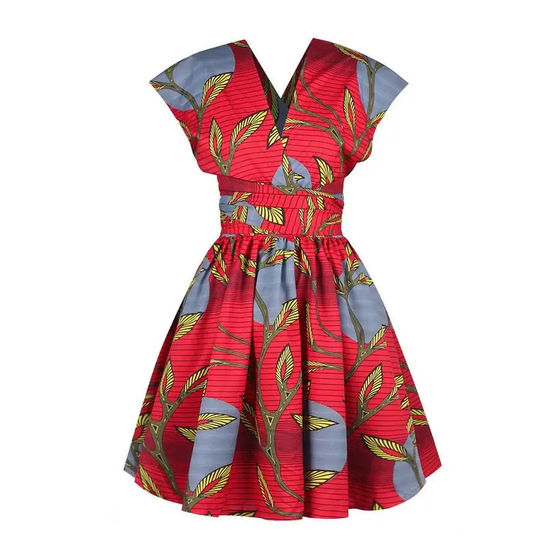Африканские женские платья традиционные летние женские бандажные африканская ткань для одежды вечерние платья с пузырчатым пузырьком Большие размеры - Цвет: 2
