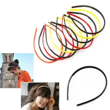 10 шт./лот 4 мм пластиковые конфеты цвета оголовье тощий тонкий волос лента шпилька