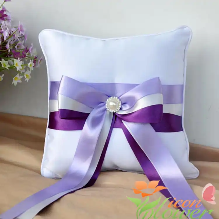 Wedding Satin Bowknot Flower Basket Ring Pillow Guest Book and Pen Set Decor Wedding Satin Bowknot Flower Basket Ring Pillow Guest Book and Pen Set Decor