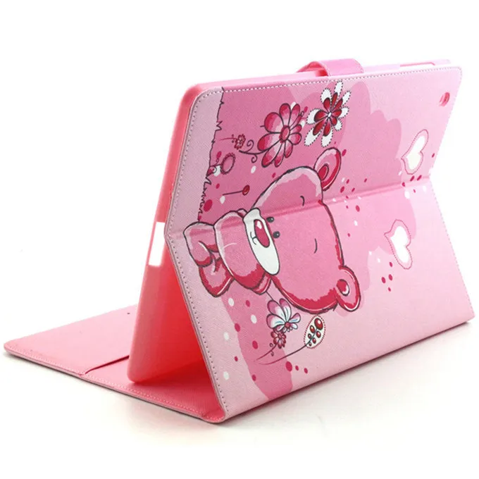 Flip Stand For iPad 2 3 4 Case Cartoon Owl Bear PU Leather Cover for iPad 2 3 4 Case 9.7'' Smart Free Screen Protector + Pen (22)
