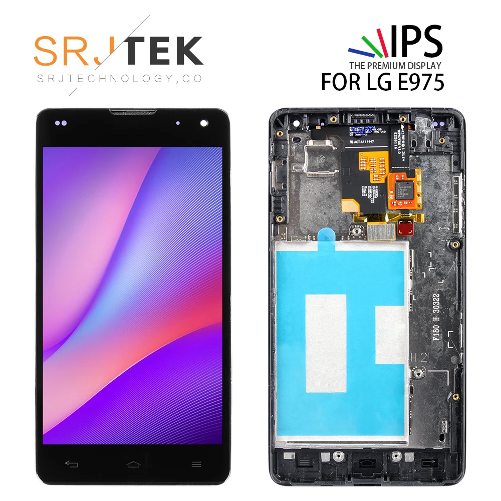 

Original Display For LG E975 Display Touch Screen with Frame Digitizer For LG Optimus G E975 LCD LS970 F180 E971 E973 Tested
