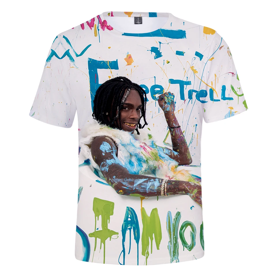 Лето г. YNW MELLY Мужская 3D футболка/для женщин Мода Harajuku Хип Хоп Уличная YNW MELLY 3D короткий рукав для мужчин футболка
