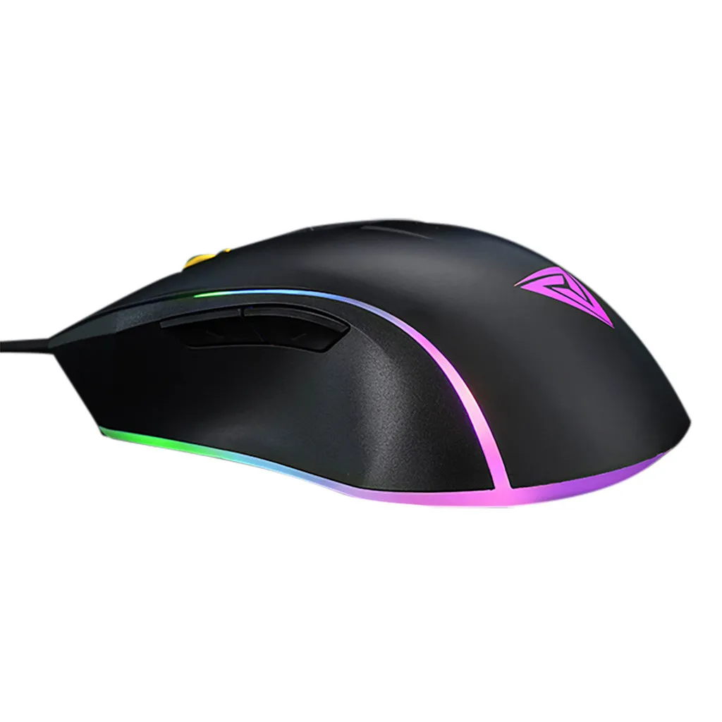 Проводная игровая мышь эргономичная 6 кнопок 3500 dpi RGB для Windows PC игр