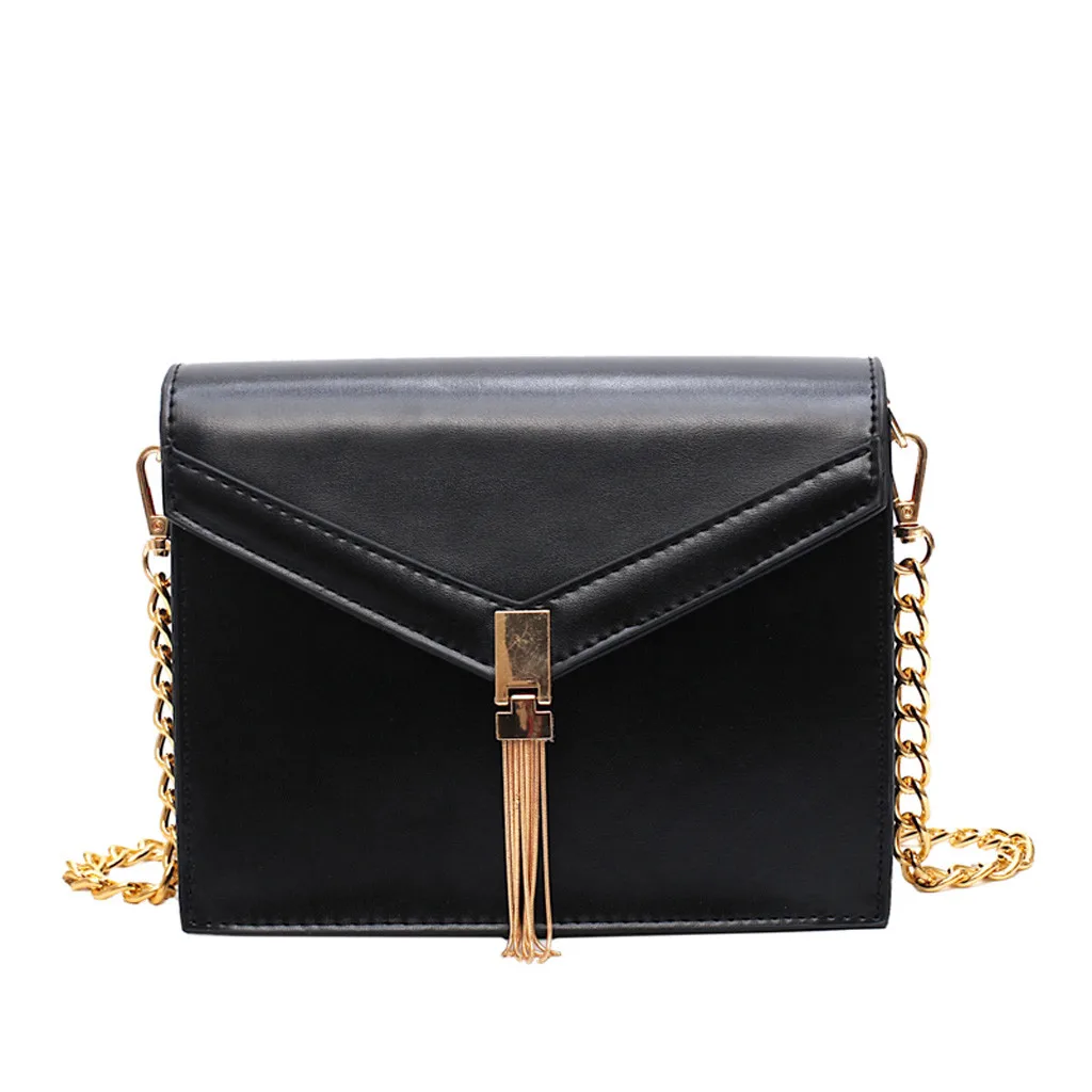 Bolsa Mujer сумки для женщин однотонные кисточки женские дизайнерские Сумки из искусственной кожи Сумка мессенджер на цепочке мешок основной 620