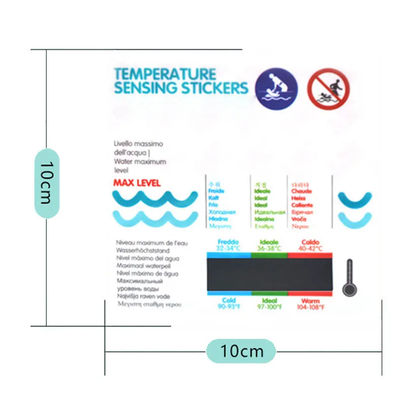 Новинка 10 шт для ванной, бассейна мультфильм температурная карта детский душ водный датчик-стикер детский уход за здоровьем