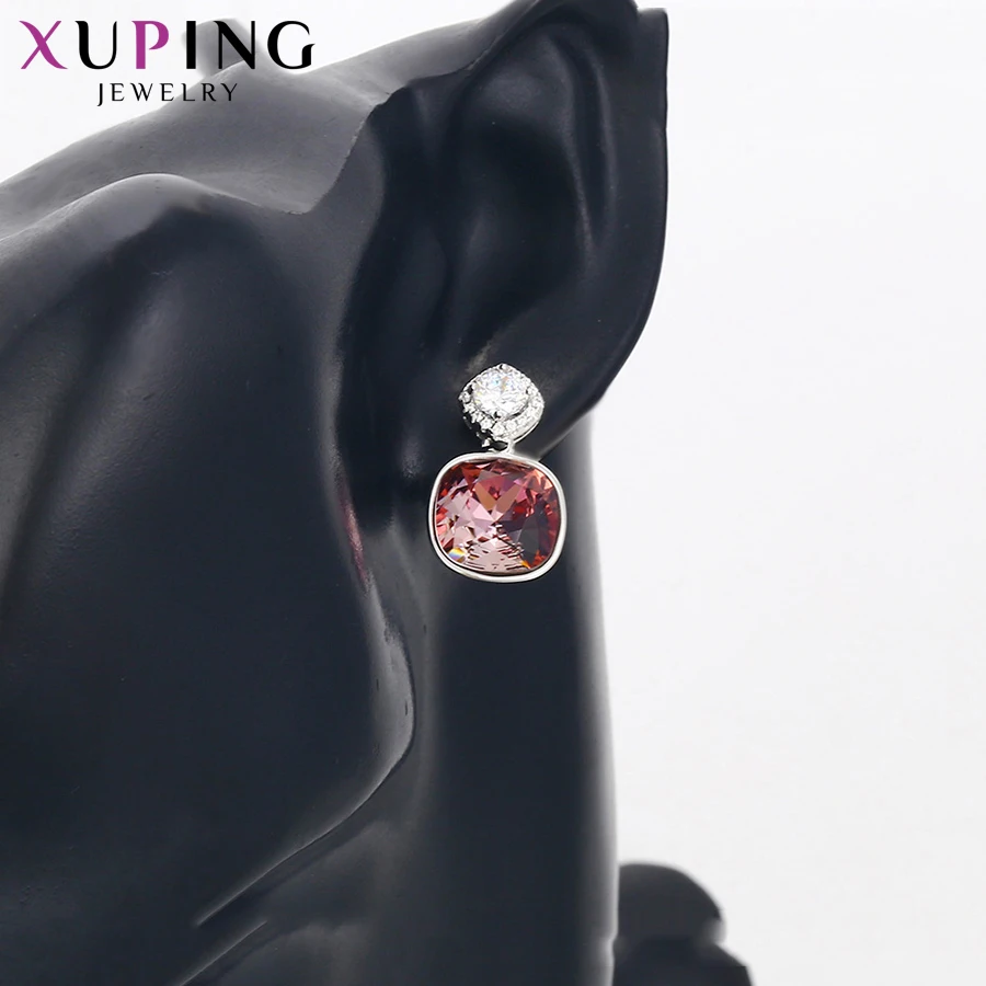 Xuping Дешевые Рекламные ювелирные изделия серьги красивые кристаллы от Swarovski милый