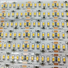 O cri alto 90 smd3014 conduziu luzes de tira 24v 13-14lm 240leds/m 5 medidores 1200leds para a luz conduzida flexível contínua interna