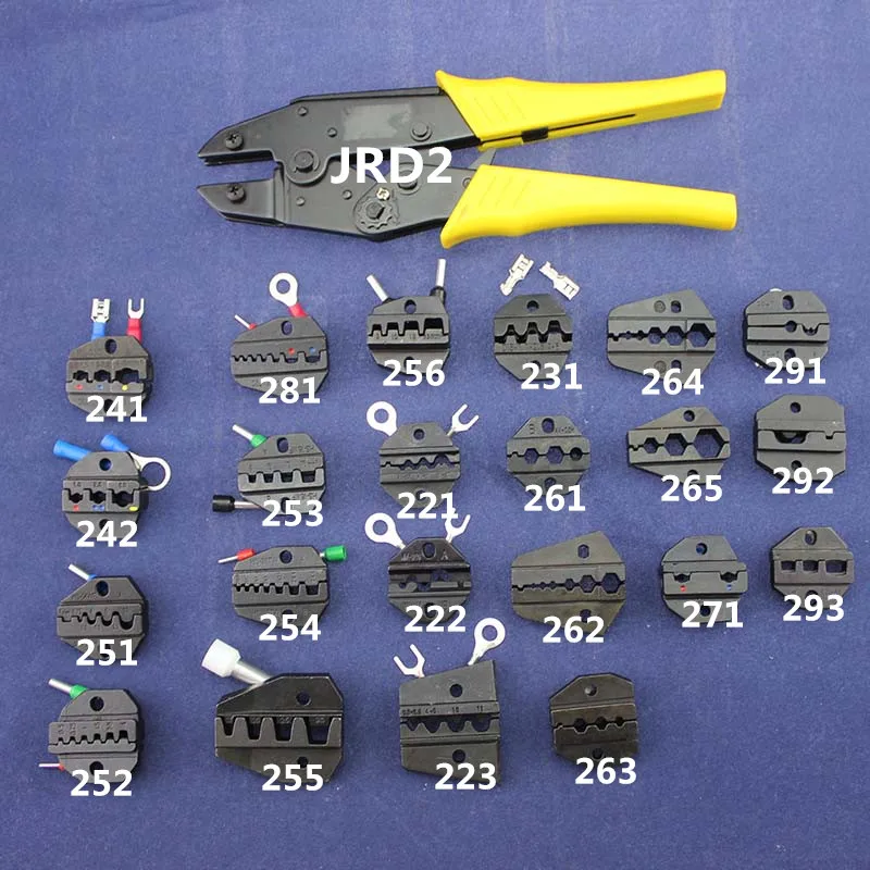 JRD2 Серии Челюсти и поддерживающие инструменты для сменных челюстей подходит для не/предварительно изолированных/флажковых терминалов JRD2 Длина 230 мм