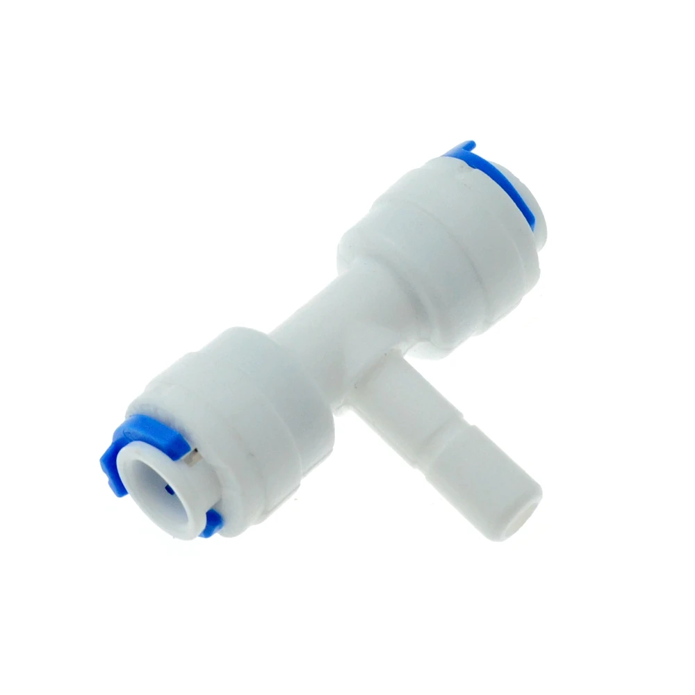 

Reverse Osmosis Aquarium System Coupling T Shape Tee 1/4" 3/8"OD Hose To 1/4" Pipe RO Water Plastic Pipe Fitting Quick Connector