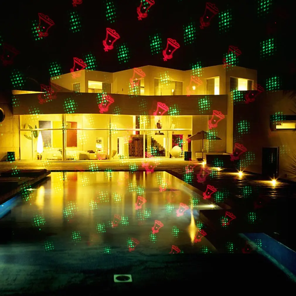 

ICOCO Waterproof Christmas Projection Lights with Red & Green Projector Laser with Remote Control Black/Silver US/EU/UK/JP Plug