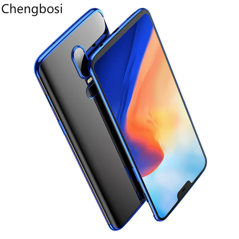 

Plating Soft TPU Cases for Oneplus 6 6T 5 5T Solid Color Mobile Phone Accessories Back Cover Shell Ultra Thin Cover Fitted Case