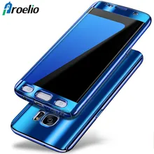 

Proelio Case For Samsung Galaxy S7 Edge Luxury Ultra Thin Bling Mirror 360 Full Protection Phone Cover For Samsung S8 Plus Case