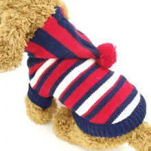 Sweater for Canine Pet Canine Jumper Canine Sweater Stripe Canine Pet Garments XXS XS S M L
