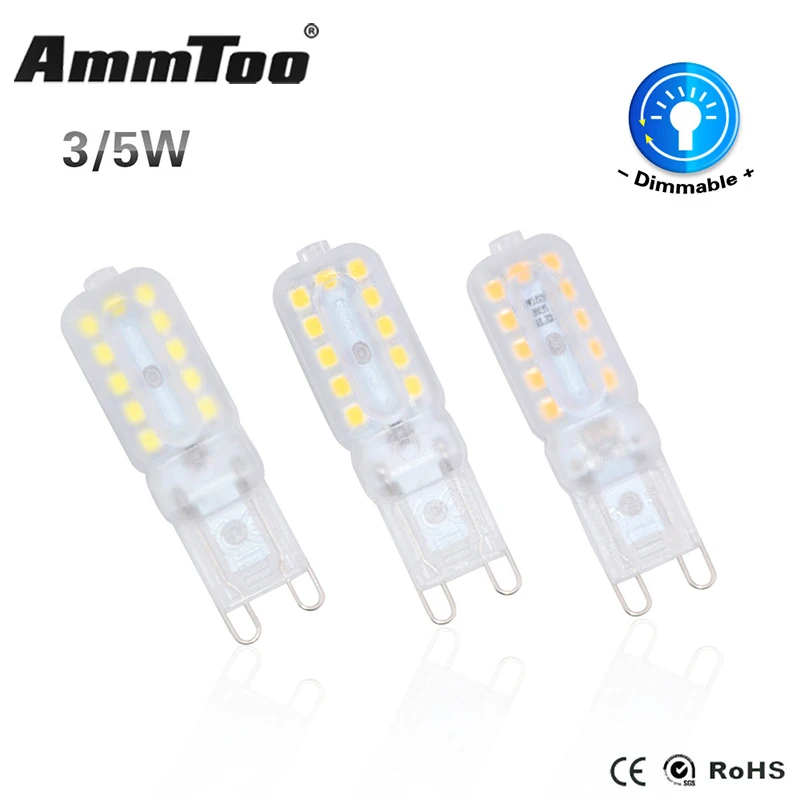 Светодиодный мини светильник G9 3 Вт 5 SMD2835 110 В 120 127 в светодиодный для люстры