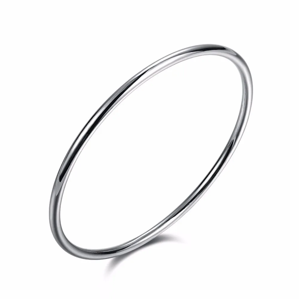 

Promotions! Wholesale Plated Silver Bangle Bracelet, Plated Silver Fashion Jewelry, 3MM Single Ring Silvery Bangle KDB135