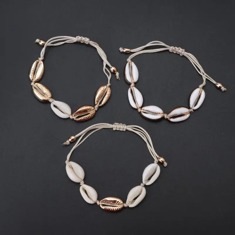 

Bohemian Natural Cowrie Shell Braided Bracelets Women Handmade Fashion Jewelry