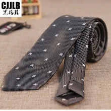 Лидер Продаж Мужские Модные узкие галстук 6 см черные цветочные Dot галстук Повседневное Стиль узкие Завязки для вечерние Gravatas corbatas шеи галстук