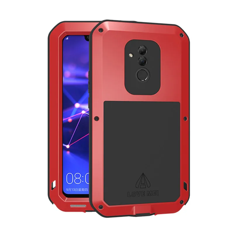 

Aluminum Metal Armor Case for Huawei Mate20 Lite Mate10 Pro Shockproof Rugged Full Body Cover for Huawei P20 lite Nova3e Mate9