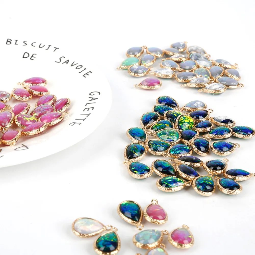 

12x16mm 2pcs Retro Zinc Alloy Water Drop Shape Charms Pendants For DIY Jewelry Accessories