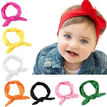Bebê crianças meninas coelho arco orelha hairband bandana nó cabeça envoltórios hairbands nó crianças turbantes faixa cabelo para accessoire