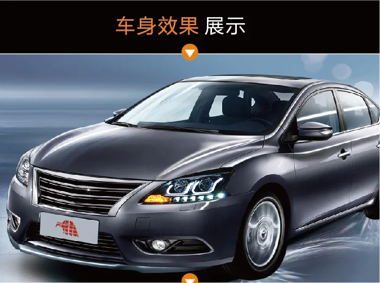 Автомобильный Стайлинг для Nissan Sylphy фары 2012-16 Sylphy Светодиодные фары фара светодиодный проектор DRL фар H7 Биксеноновая разрядная лампа высокой интенсивности для объектива