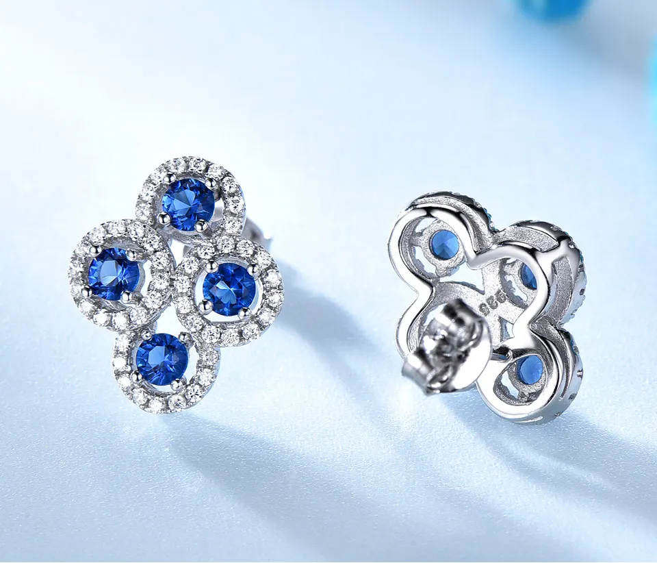 sapphire stud earrings for women fin jewelry (3)