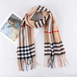 Children's scarf men and women Korean version of baby neck check cashmere fringed shawl scarf Children's scarf men and women Korean version of baby neck check cashmere fringed shawl scarf