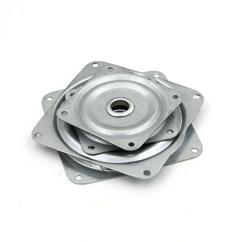 SMALL Solid Swivel Plate Silver Color 360 Degree Rotation Square Lazy Susan Display Stand Small Turntable_0006