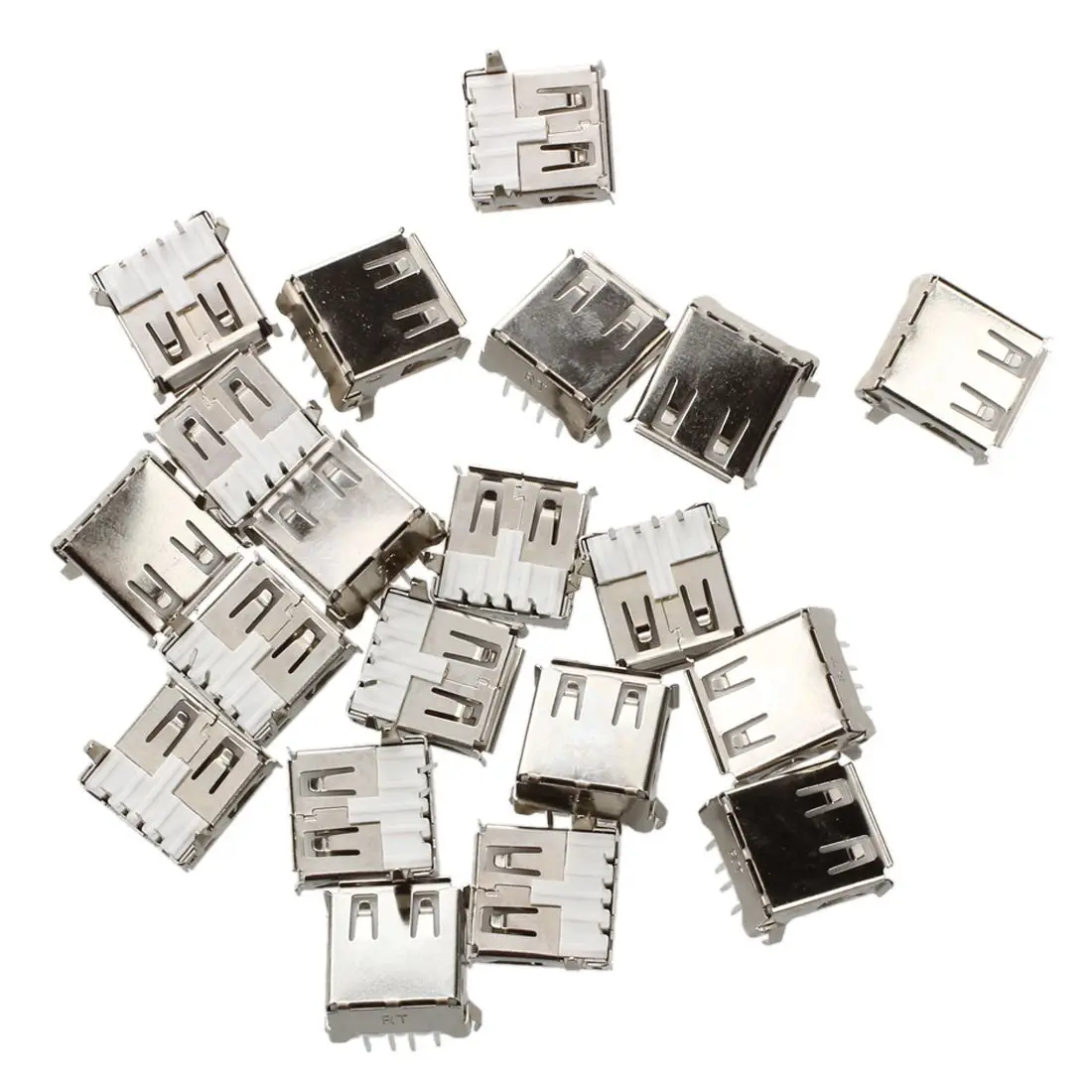 AAAE 20 шт USB гнездовой Тип 4 контактный DIP правый угол штепсельный