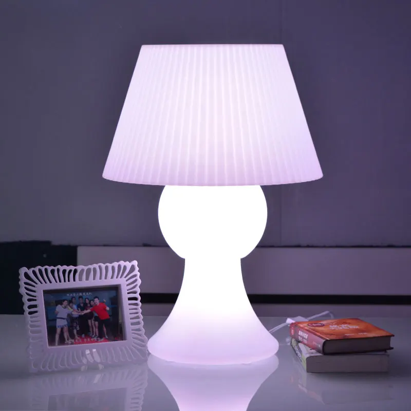 

Plastic huge LED Light Up table Lamp Floor light Rechargeable Luminous colorful flash LED night light for Wed Event Decoration