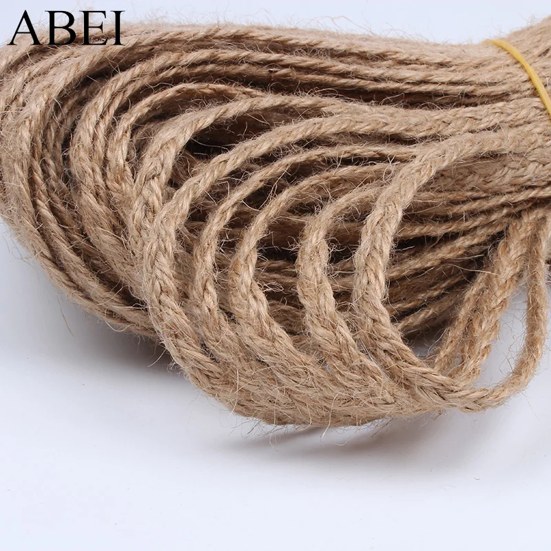 Braided Burlap Ribbon Rope for DIY Craft (Brown), Natural Jute