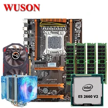 HUANAN motherboard combos X79 LGA2011 deluxe gaming motherboard processor Xeon E5 2660 V2 32G memory GTX750 2G video card