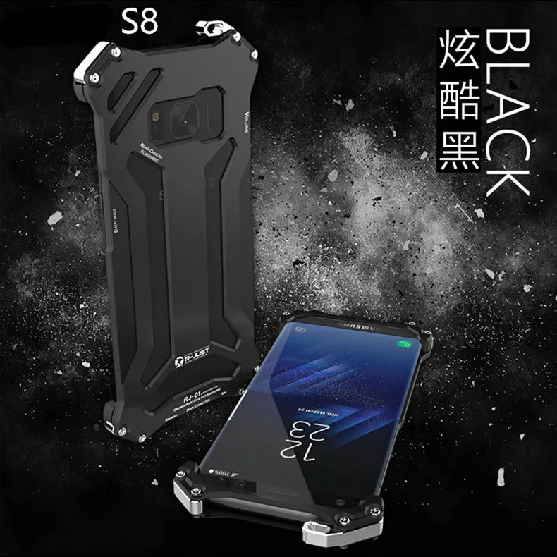 Классный металлический чехол для телефона для samsung Galaxy S8 S8+ чехол для samsung S8 Plus R-JUST Gundam Алюминиевый Чехол Coque Capa Funda S8