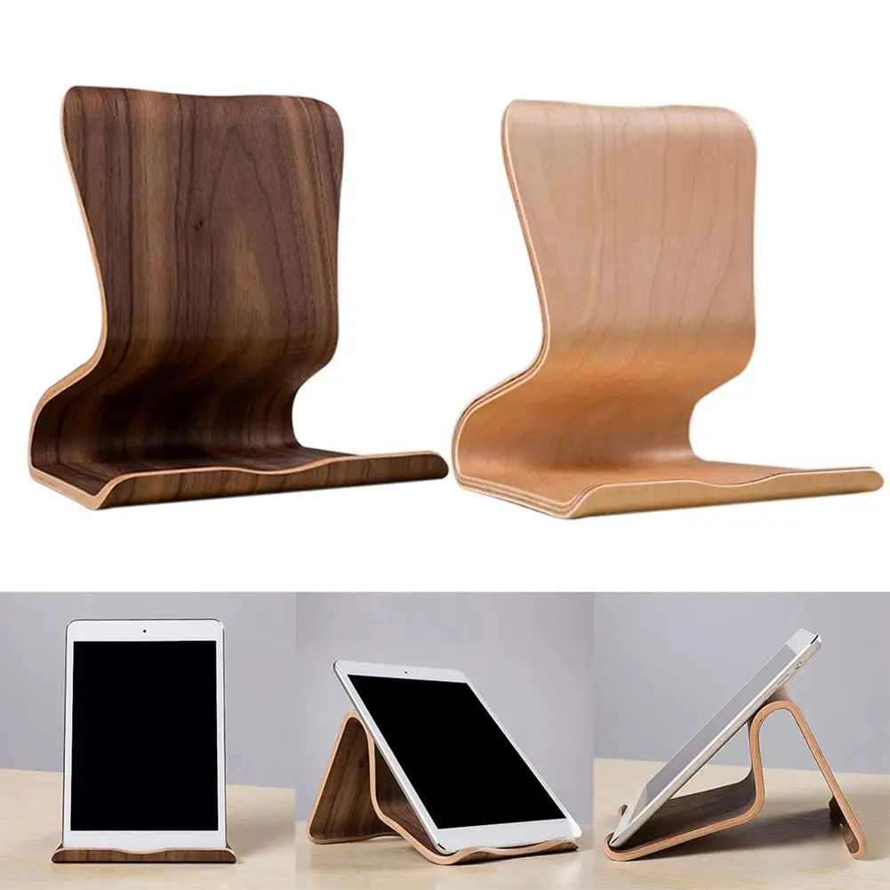 SAMDI Wooden Universal Tablet PC Phone Stand Holder Bracket for iPad Samsung Tab NEW2019